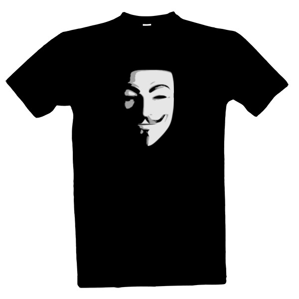 Tričko s potiskem Maska Anonymous
