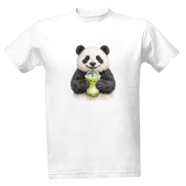 Tričko s potiskem matcha  panda