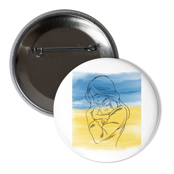 Odznáček  s potiskem Matky z Ukrajiny 