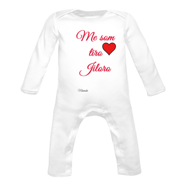 Dětské body Long  s potiskem Me som tiro Jiloro -  Jsem tvé srdíčko, holka