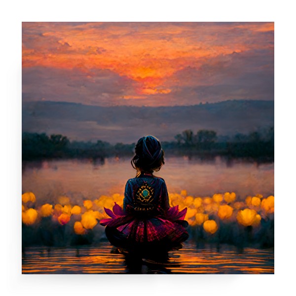 Meditace u jezera