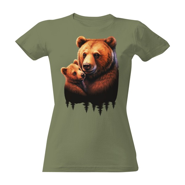 Tričko s potlačou Medvedica s malým