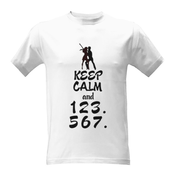 "Keep Calm and 123." Men T-Shirt white