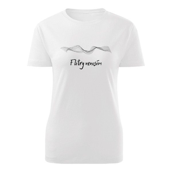 Tričko s potiskem Méně lesku, více tebe