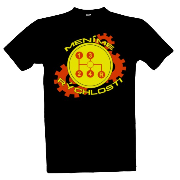 Tričko s potiskem "MENÍME RÝCHLOSTI" 