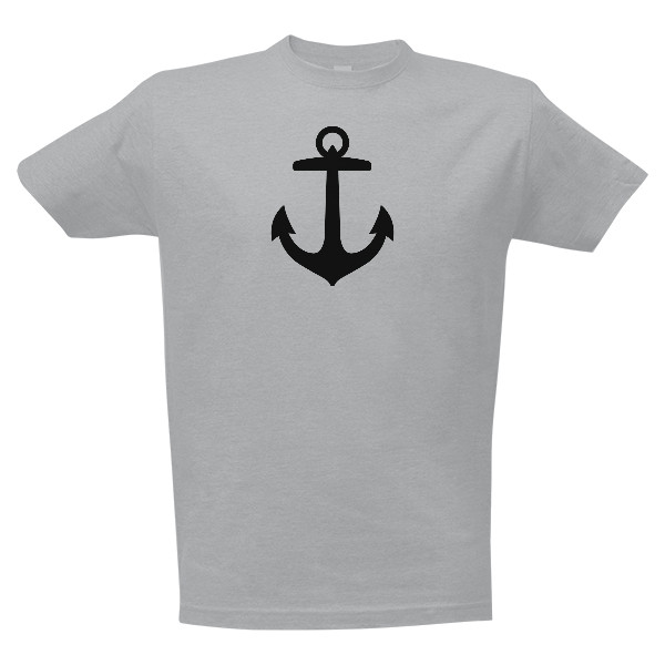 Men's anchor black t-shirt  T-shirt