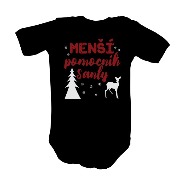 Dětské body  s potiskem Menší pomocník Santy