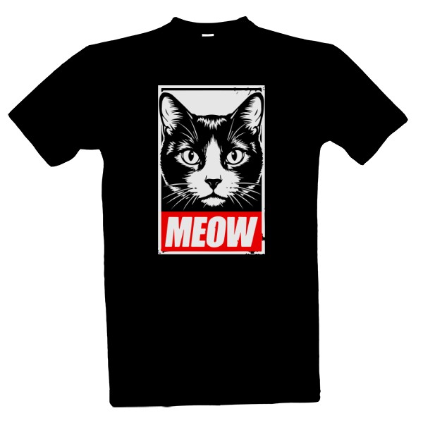 Tričko s potiskem Meow