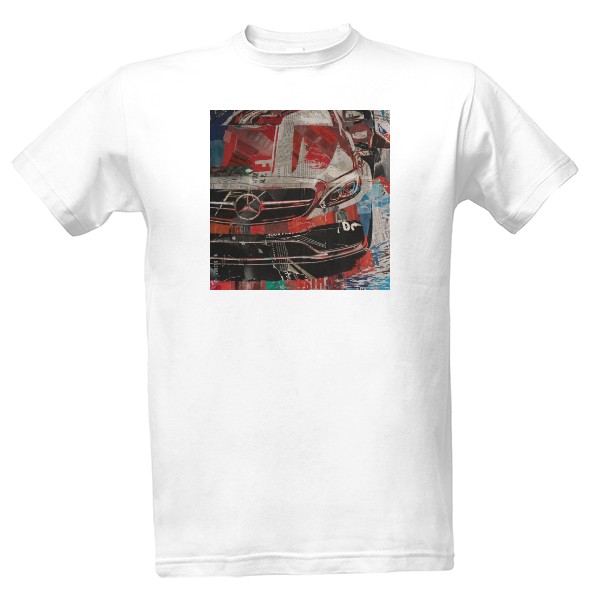 Tričko s potiskem Plakátový street art - Mercedes