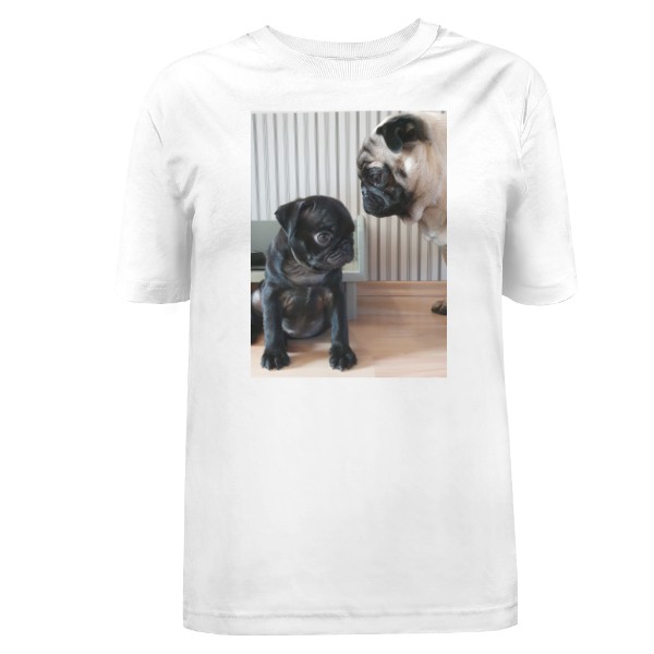 Tričko s potlačou Merch pugs eyes Bryan a Fred Mopsíci