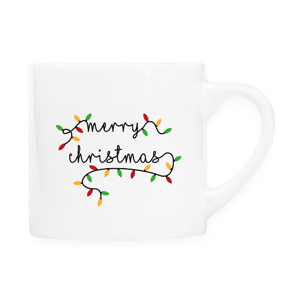 Cup espresso s potiskem Merry Christmas