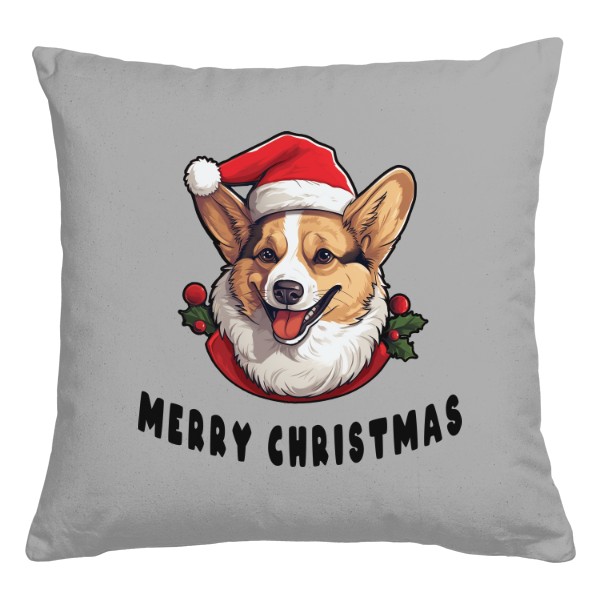 Polštář bavlněný  s potiskem Merry Christmas
