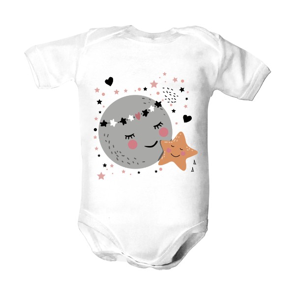 Dětské body  s potiskem Měsíc a hvězda