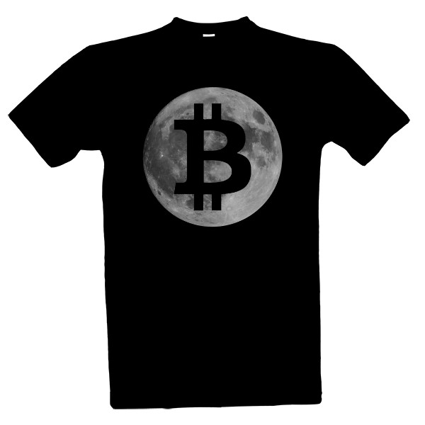 Tričko s potiskem Měsíc bitcoin