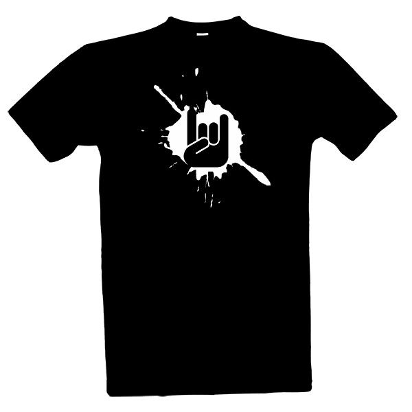 Tričko s potlačou Metal horn BLACK