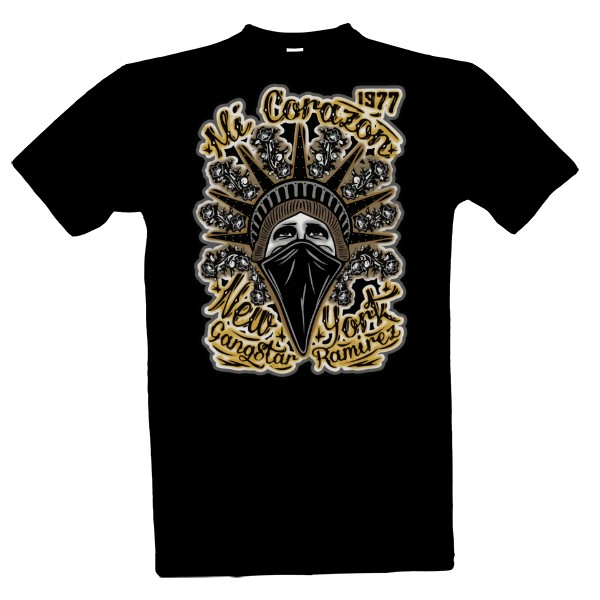 Tričko s potiskem Mi Corazón New York Classic Ramirez hip hop