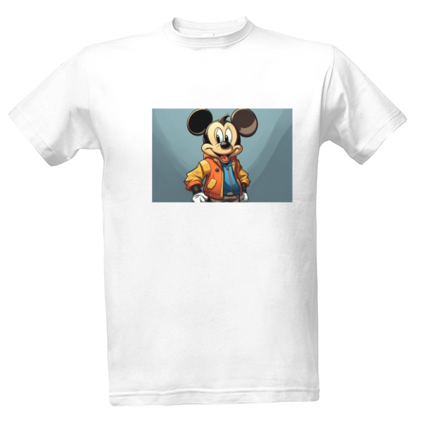 Tričko s potiskem MICKEY MOUSE V BUNDĚ 