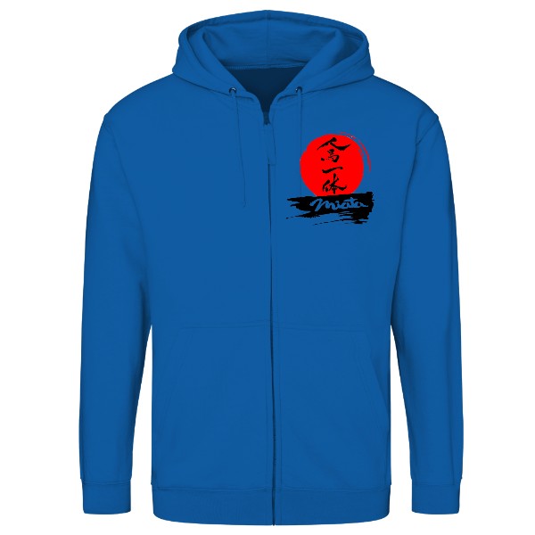 Mikina na zip unisex s potiskem Mikča na zip unisex - Modrá