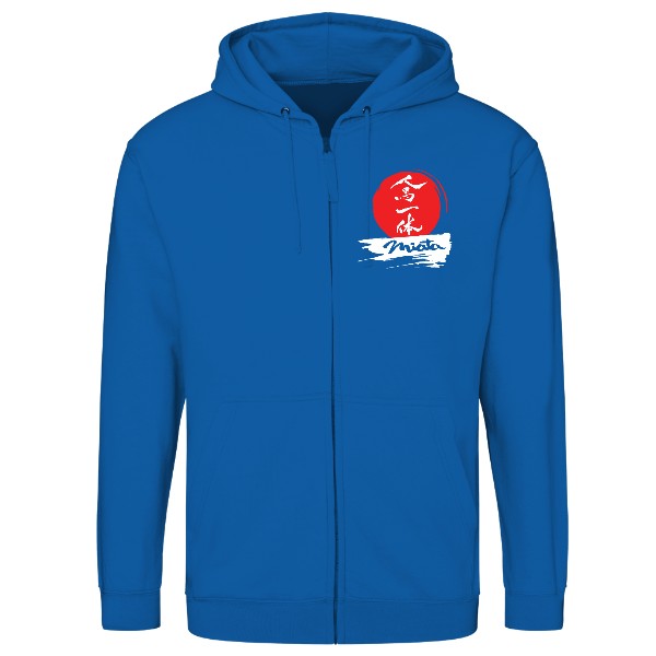 Mikina na zip unisex s potiskem Mikča unisex na zip - azurově modrá