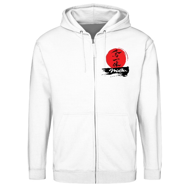 Mikina na zip unisex s potiskem Mikča unisex na zip - bílá