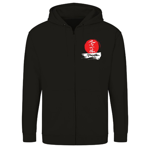 Mikina na zip unisex s potiskem Mikča unisex na zip - černá