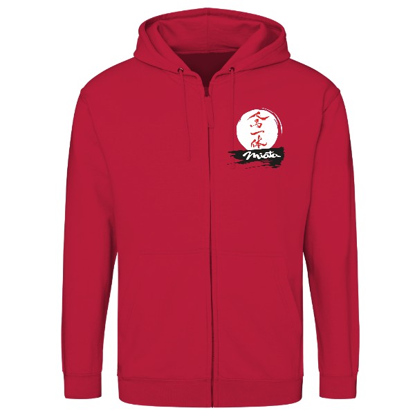 Mikina na zip unisex s potiskem Mikča unisex na zip - červená