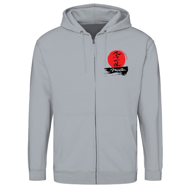 Mikina na zip unisex s potiskem Mikča unisex na zip - šedý melír