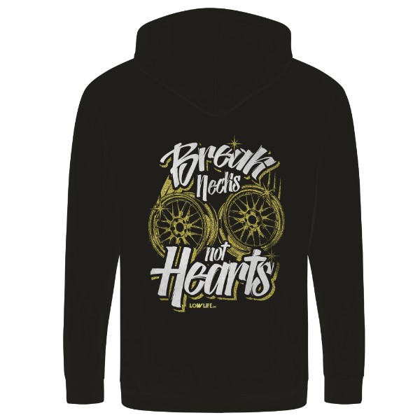 Mikina na zip unisex s potiskem Break necks no hearts