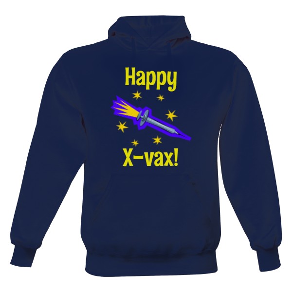 Pánská mikina s kapucí s potiskem Happy X-vax