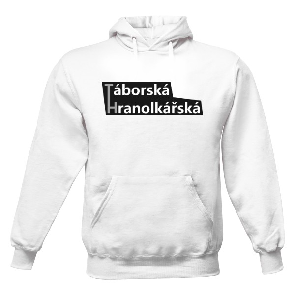 Pánská mikina s kapucí s potiskem Logo Hranolky