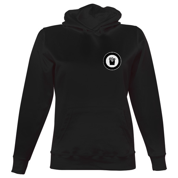 Dámská mikina s kapucí s potiskem Logo Hranolky