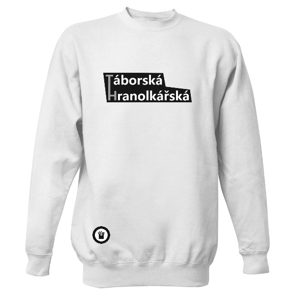 Mikina bez kapuce Unisex s potiskem Velký nápis Hranolky