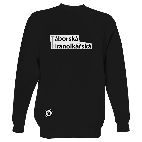 Mikina bez kapuce Unisex s potiskem Velký nápis Hranolky