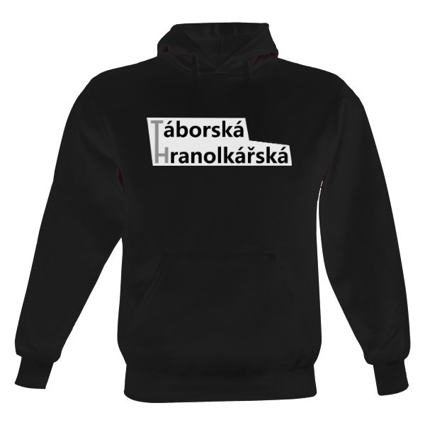 Pánská mikina s kapucí s potiskem Velký nápis Hranolky