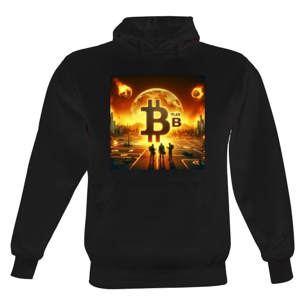 Pánská mikina s kapucí Just Hoods s potiskem Krypto Rebel: Volba Vize Plan B