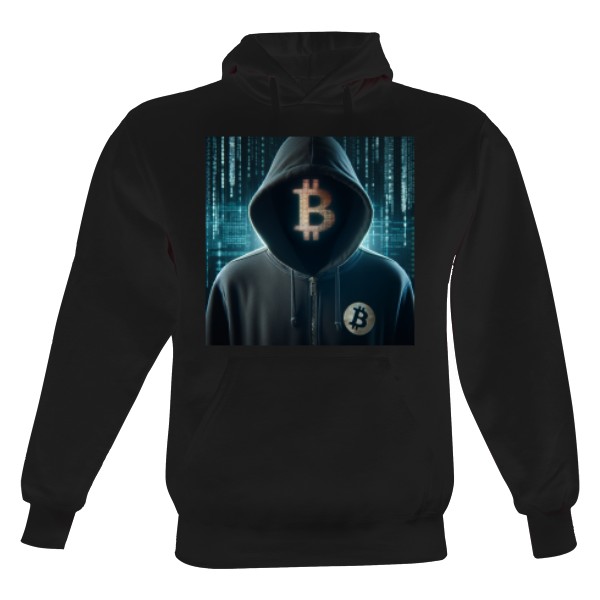 Pánská mikina s kapucí Just Hoods s potiskem Krypto strážce - blue
