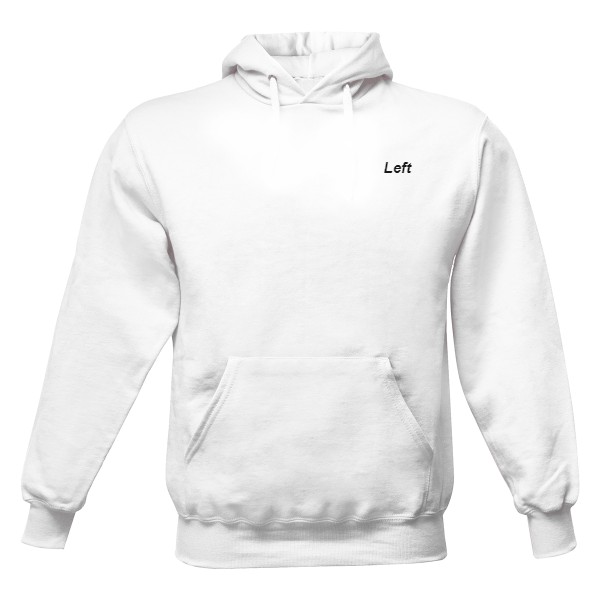 Pánská mikina s kapucí s potiskem Mikina Left černý nápis