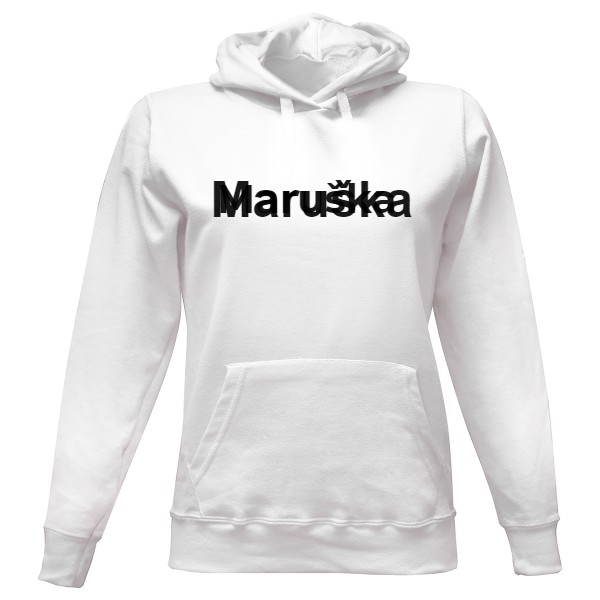 Dámská mikina s kapucí s potiskem Maruška