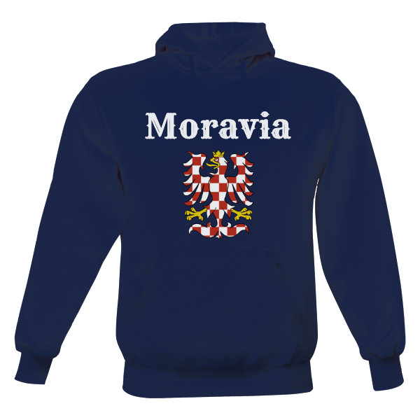 Pánska mikina s kapucňou s potlačou Mikina Moravia se znakem.