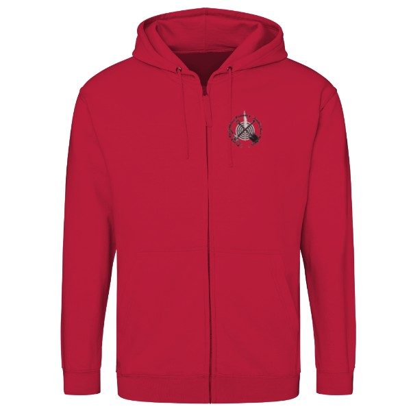 Mikina na zip unisex s potiskem Mikina PPP červená