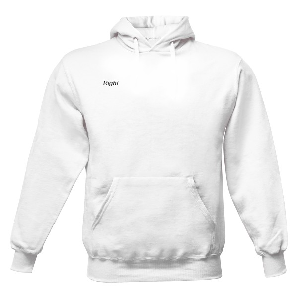 Pánská mikina s kapucí s potiskem Mikina Right černý nápis