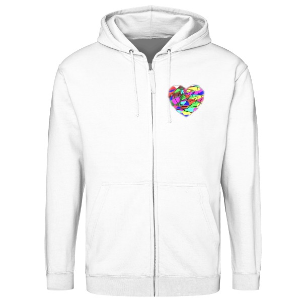 Mikina na zip unisex s potiskem Rose love men