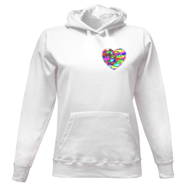 Dámská mikina s kapucí s potiskem Rose love women