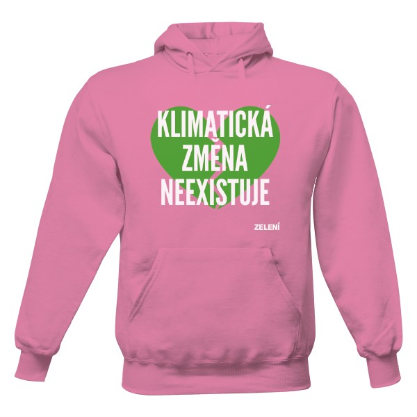 Mikina Klimatická změna neexistuje – růžová, pánská