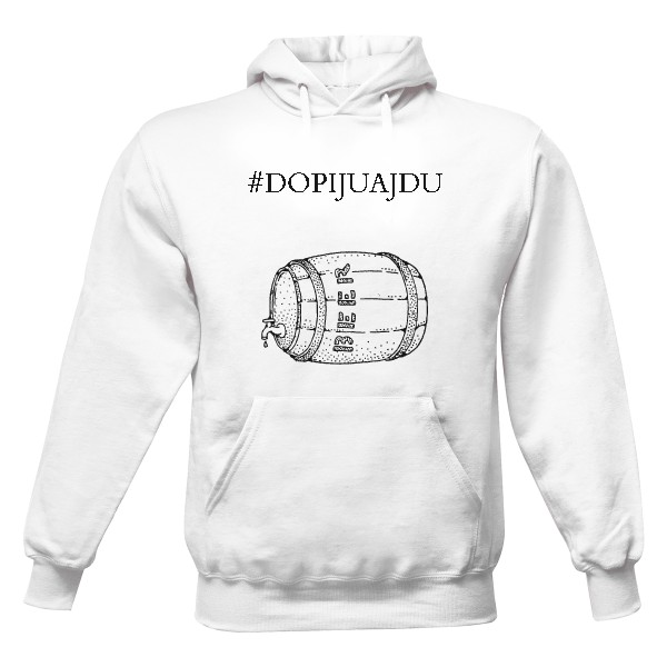 Pánská mikina s kapucí s potiskem mikina s pivem