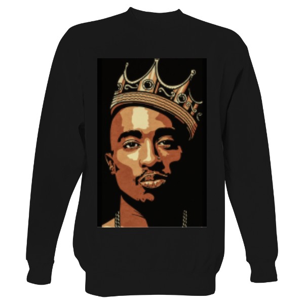 Mikina bez kapuce Unisex s potiskem  mikina Tupac