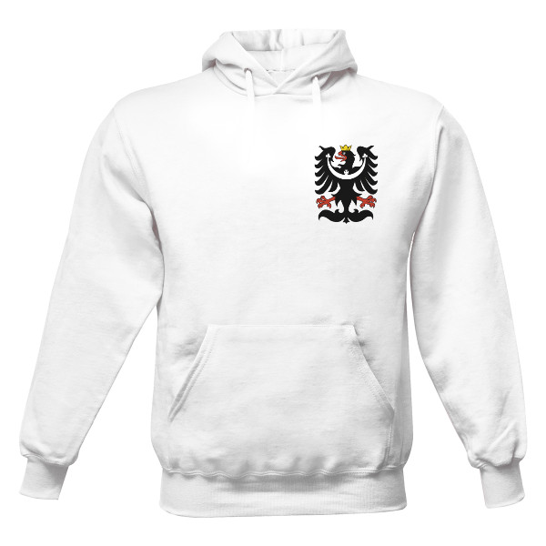 Pánská mikina s kapucí s potiskem Mikina se znakem Silesia/Slezska