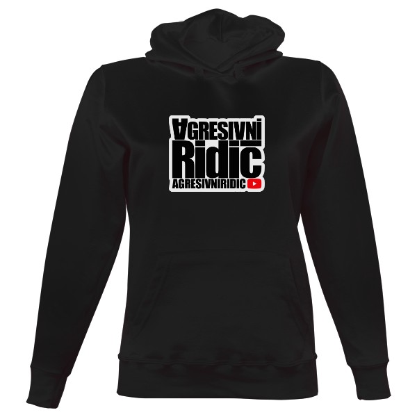 Dámská mikina s kapucí s potiskem Mikina Agresivní Řidič dámská