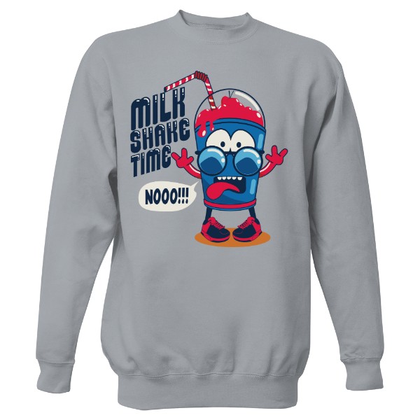 Mikina bez kapuce Unisex s potiskem Milk Ramirez bez kapuce hip hop