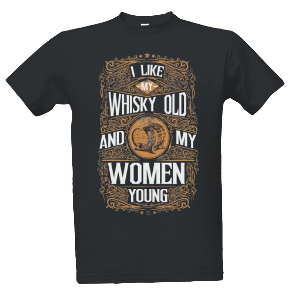 Tričko s potiskem Milovník whisky a krásných žen